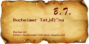Bucheimer Tatjána névjegykártya